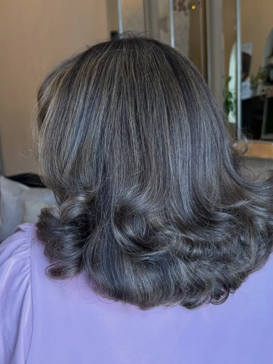 After: glossy, smooth, toned bob